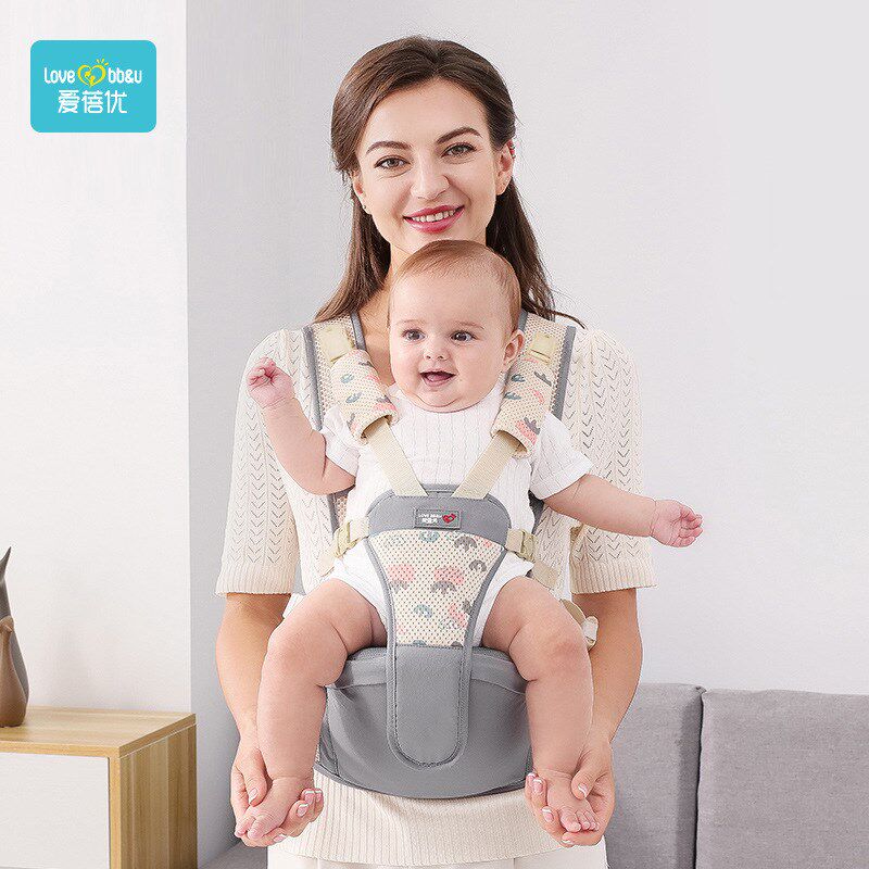 婴儿背带腰凳宝宝轻便多s功能四季透气坐凳前抱式坐垫外出抱娃神