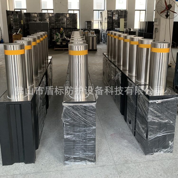 步行街广场升降路障 304不锈钢活动升缩桩 液压柱大门车位阻隔庄