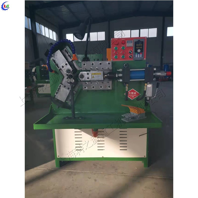小型网纹花纹滚牙设备 自动化上料搓丝机 台式液压三轴滚丝机