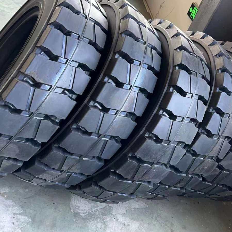叉车实心轮胎加强耐磨防滑防刺扎400-8厂家现货供应叉车轮胎