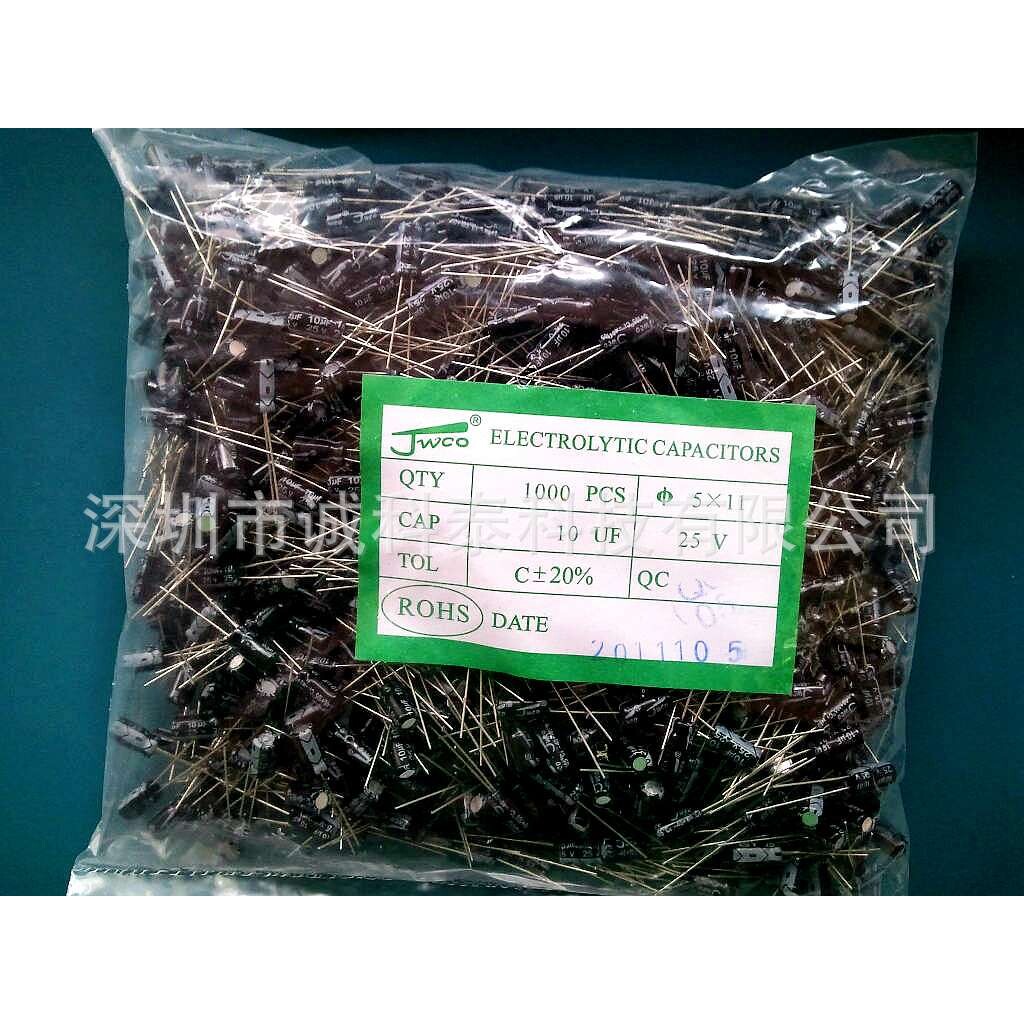 JWCO佳维诚 10UF400V 10*17插件铝电解电容器厂家直供 原装