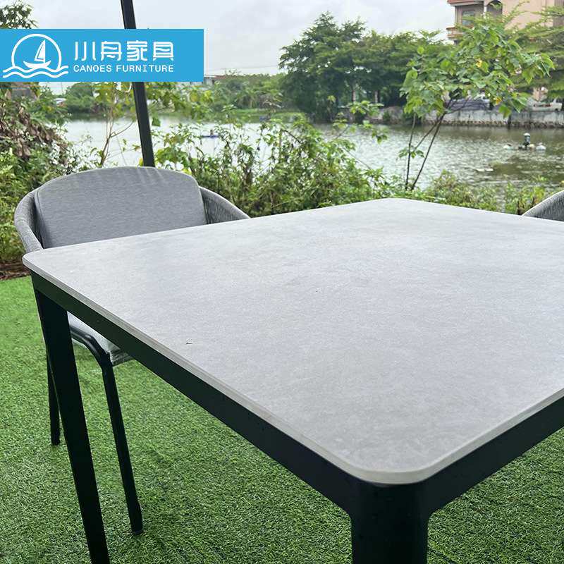 北欧户外天台餐桌椅别墅庭院阳光房酒店花园室外休闲绳编藤椅组合