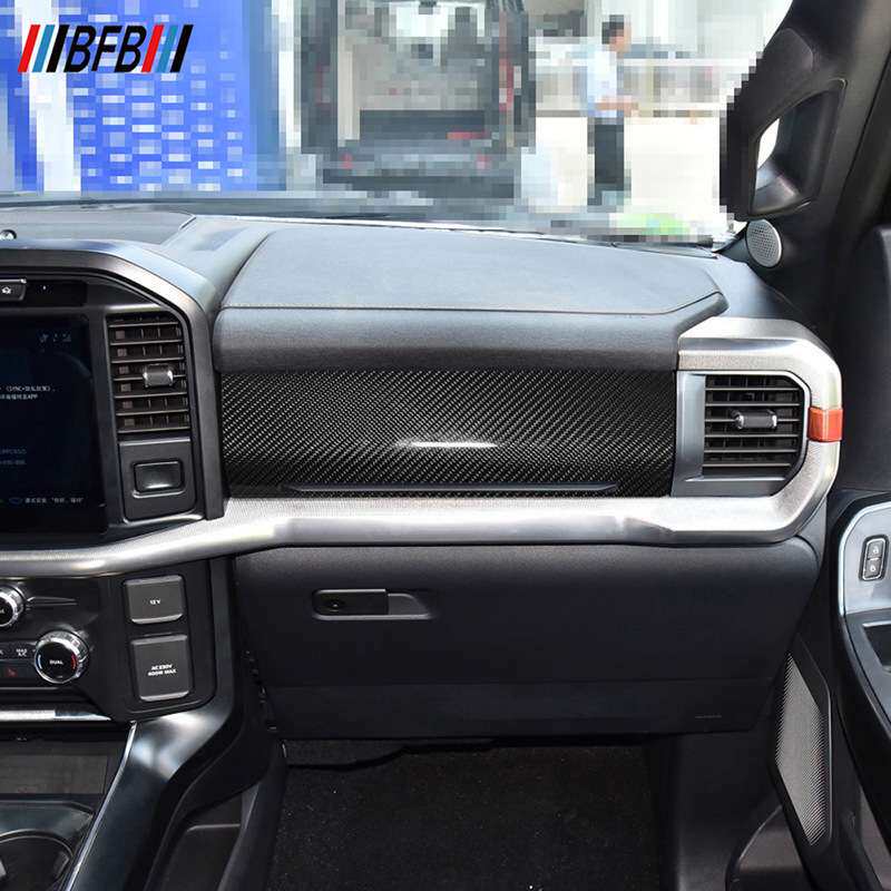 适用22-26福特猛禽F150碳纤维仪表台右饰条 猛禽F150碳纤内饰改装