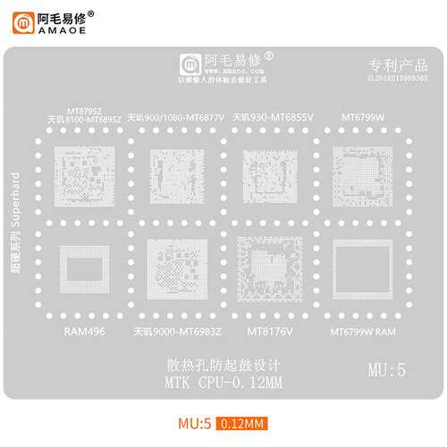 阿毛易修钢网套装/MTK MU/高通QU/CPU芯片系列