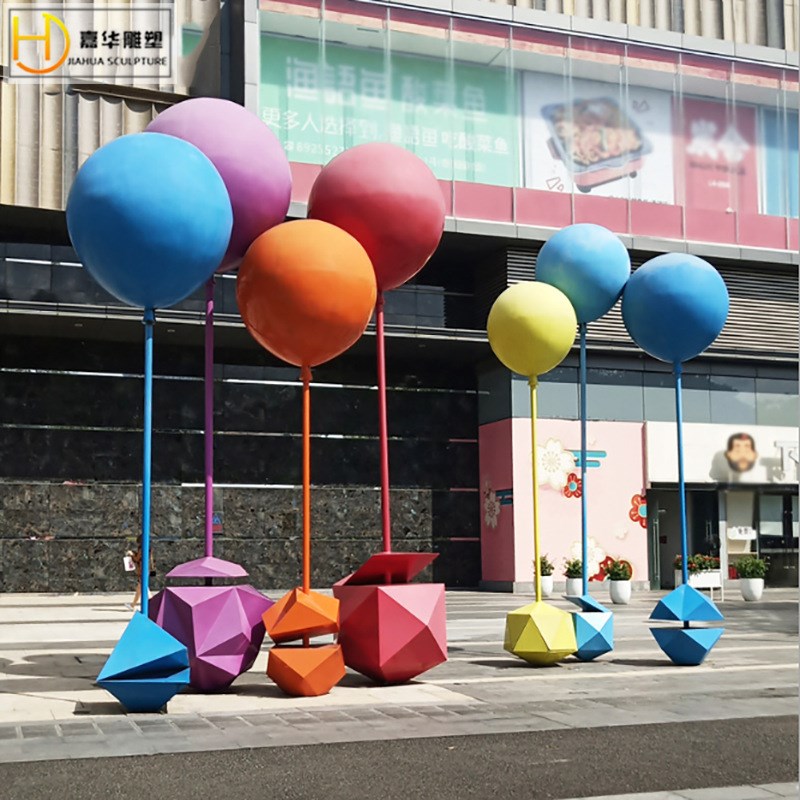 玻璃钢气球摆件大型雕塑商场步行街创意美陈店庆活动场景布置装饰