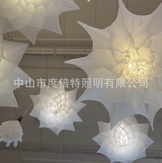 机械开合伞花美陈装饰自动升降感应花商场暖场道具网红互动仿真花