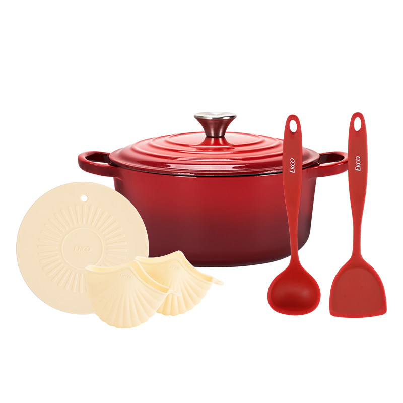 康宁餐具visions珐琅锅礼盒铸铁锅家用明火炖锅煲煮锅不粘锅汤锅图片