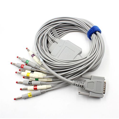 兼容Biocare十导联ECG EKG心电导联线DB15 101G/300G/1200/9803