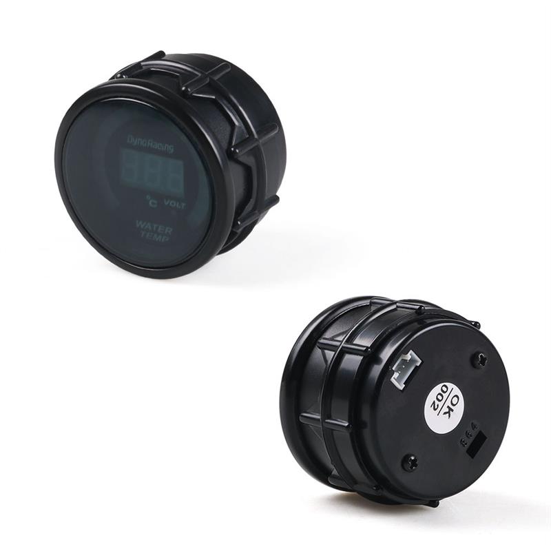 汽车改装水温表 12V通用赛车仪表 LED刻度+数字显示 2英寸52MM