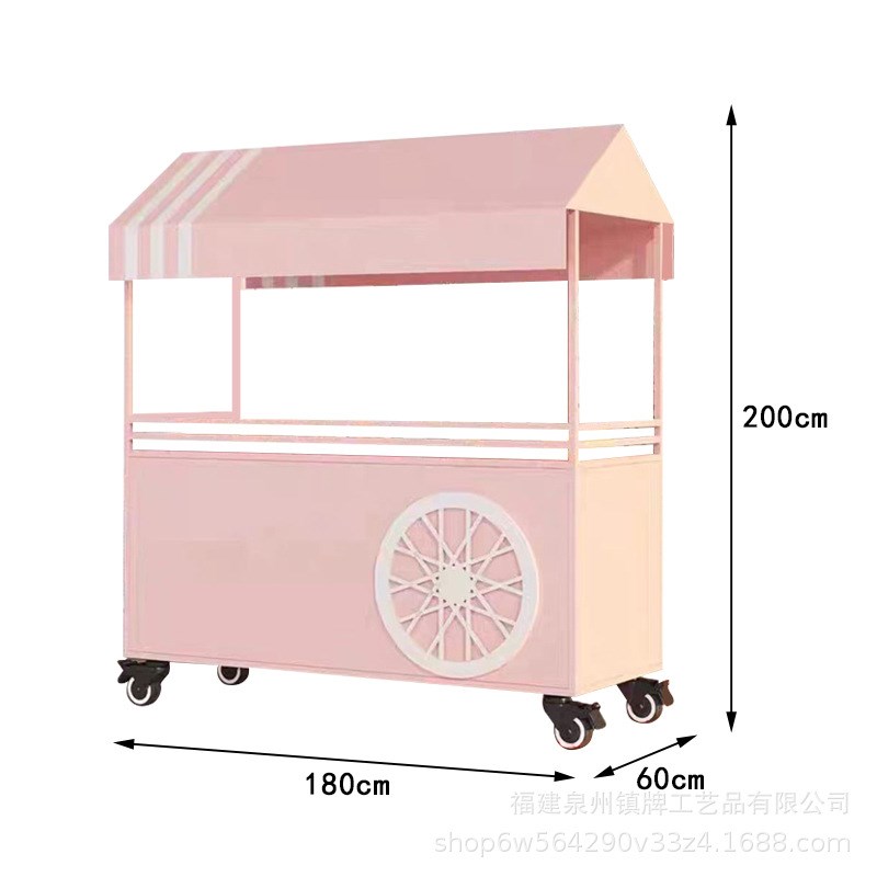 热销网红铁艺餐车摆摊小推车夜市B商场超市促销台售货车移动小吃