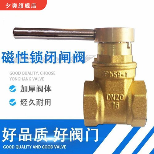 磁性加密闸阀 水表前防盗带锁阀门自来水管开关阀4分6分1寸DN15