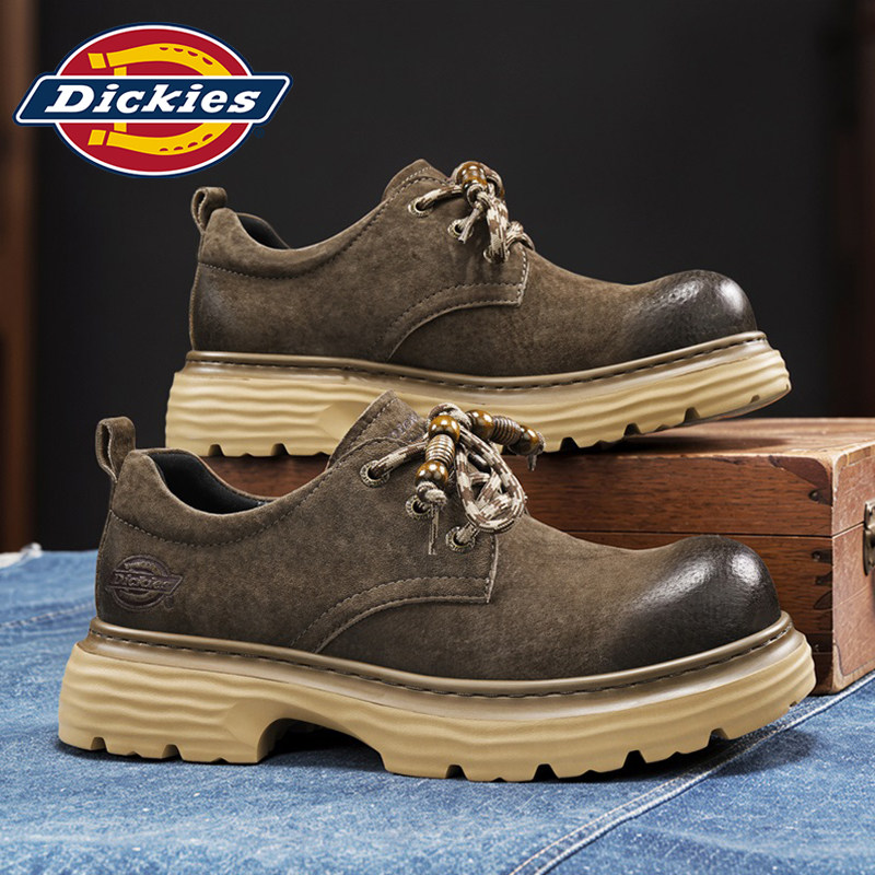 Dickies工装鞋男2026秋季新款马丁男鞋厚底增高做旧大头休闲皮鞋