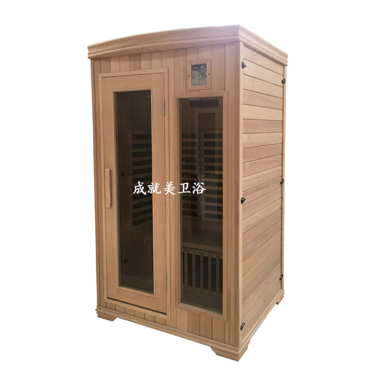 家用商用桑拿设备铁杉木汗蒸房远红外线石墨稀光波能量房saunas