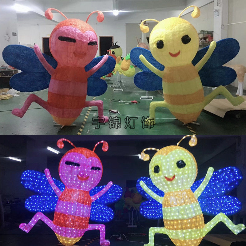 LED滴胶造型灯 动物造型灯 圣诞滴胶剐牛 铁架卡通蜜蜂