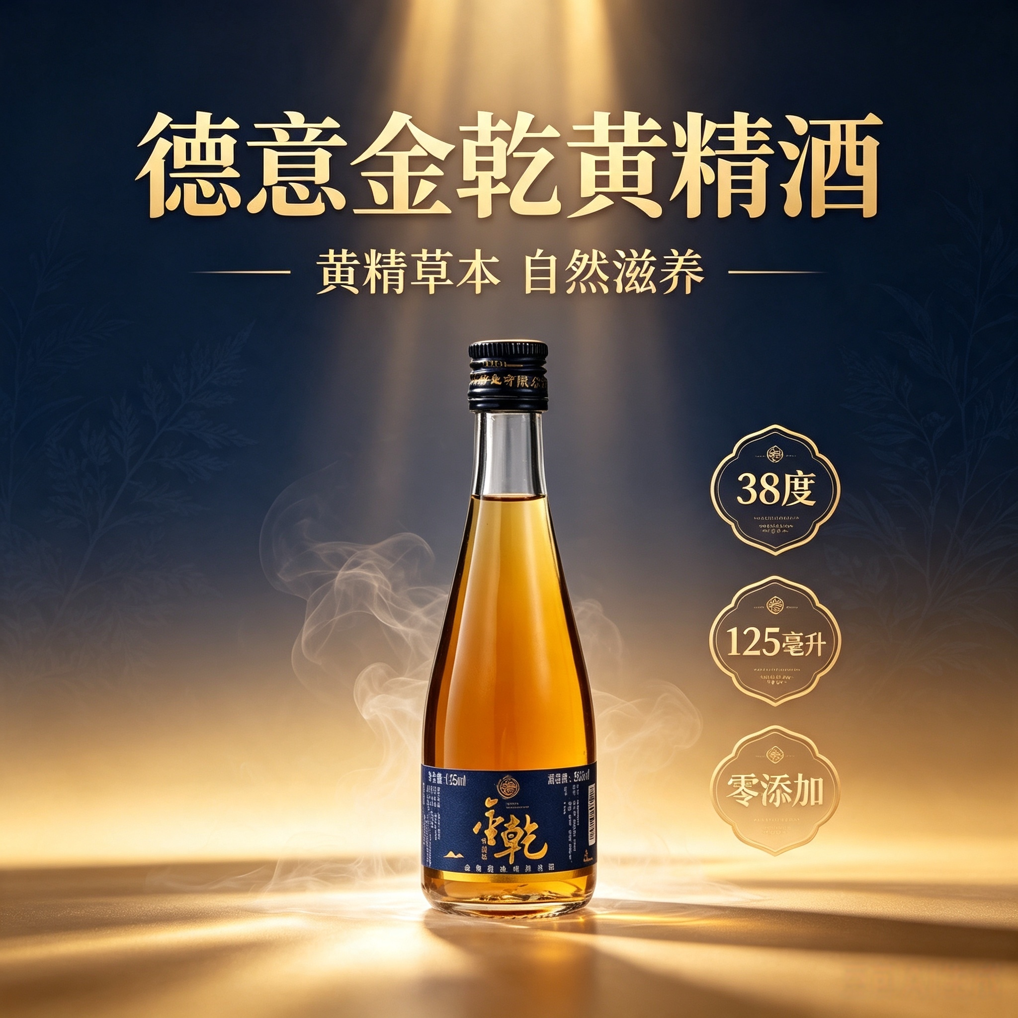 德意金乾黄精酒零添加38度125ml微醺聚会送礼自饮助眠单瓶装图片
