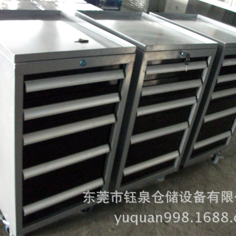 手推工具车车间五金维修四层工具车抽屉式移动多V功能汽修工具车