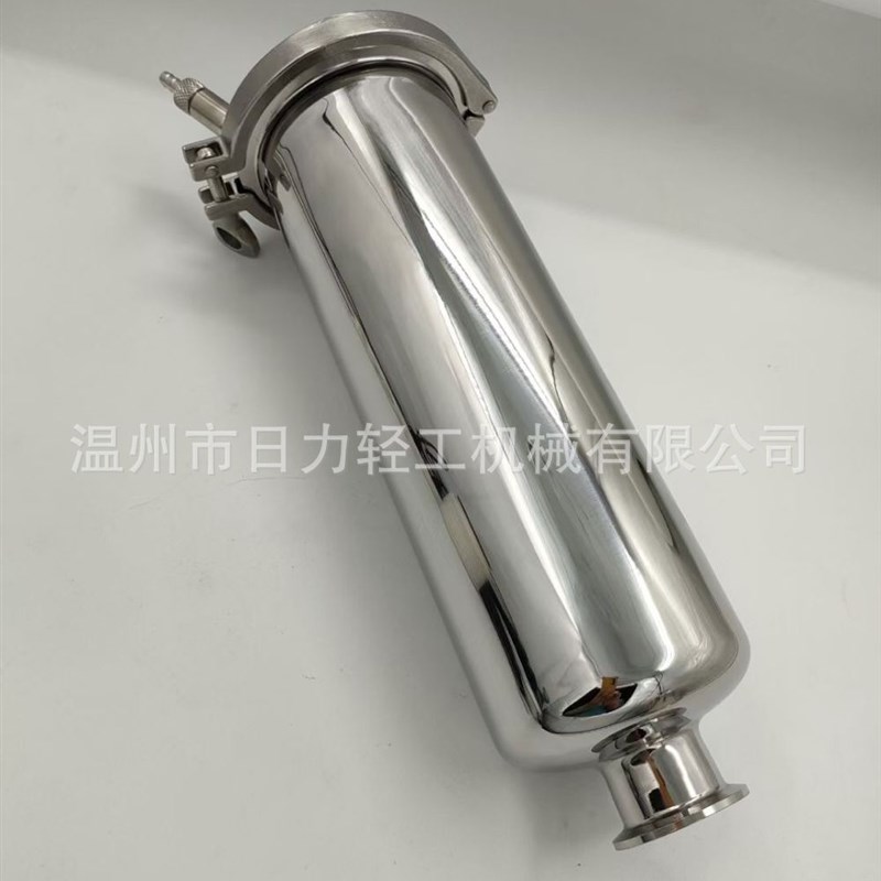 304不锈钢管道过滤器自来水卡箍式直G通过滤器快装式卫生级过滤器
