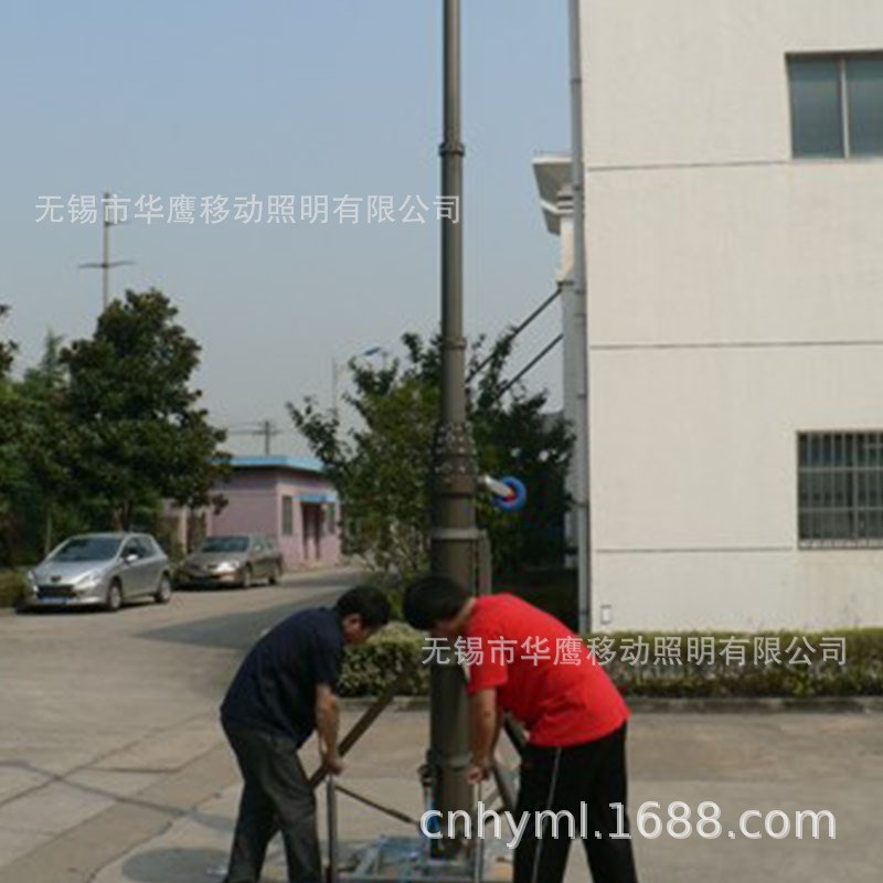 斜支撑带e基座三脚架 伸缩桅杆升降杆 气动升降杆