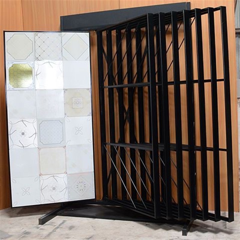 木地板展示架三角翻页瓷砖石材样品展架I多功能立式陶瓷架子落地