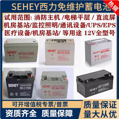 SEHEY西力蓄电池NPG12-100/12V100AH65AH38AH24AH17AH机房U PS消
