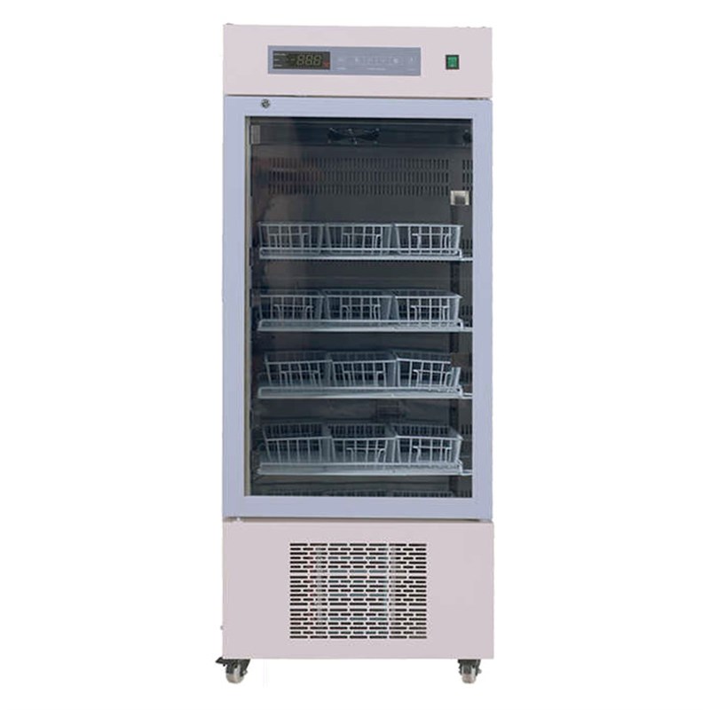 130L 小单门玻璃实验室冷藏箱 4生I物血浆冷藏存储展示柜保存箱