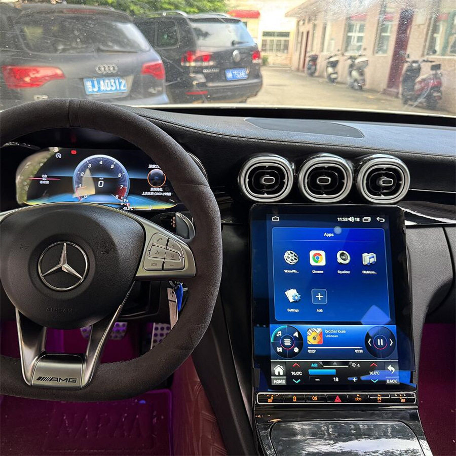 12.1寸适用于16-22款奔驰C-Class GLC老改新安卓导航八核Carplay