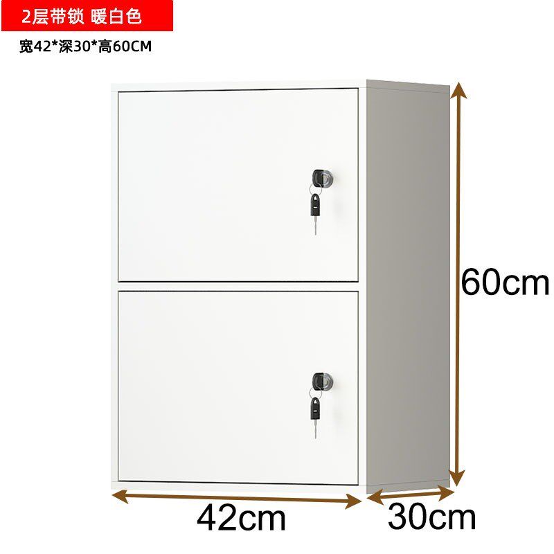 简易带锁书柜书架l落地现代简约收纳柜实木色带门组合格子柜储物
