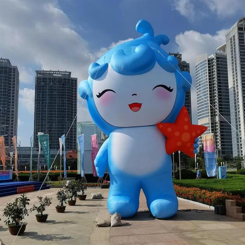 充气卡通气模g草莓熊泰迪可爱网红熊商场景区露营户外露营装饰拍