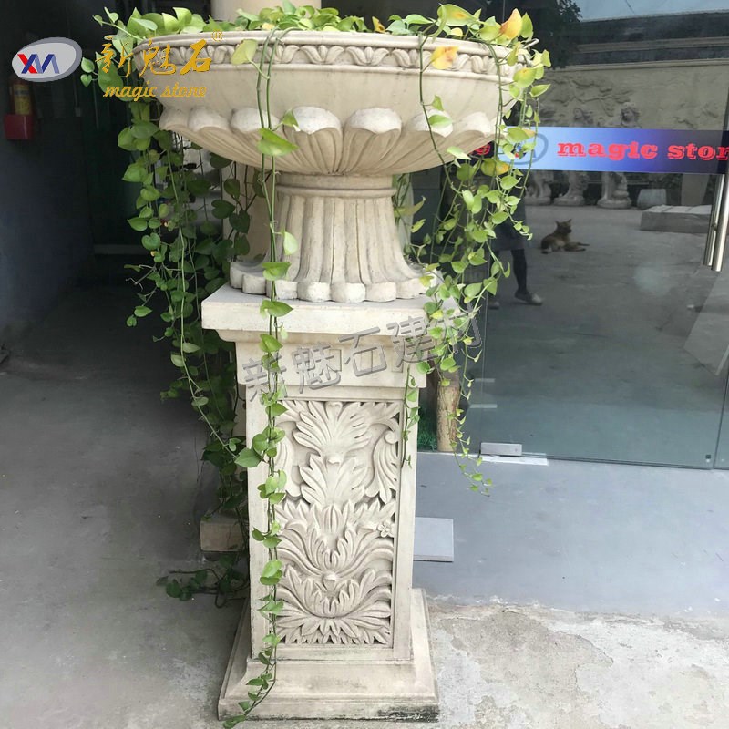 创意个性人物雕塑花瓶仿砂岩花器 酒店商M场公共区域摆件落地花盆