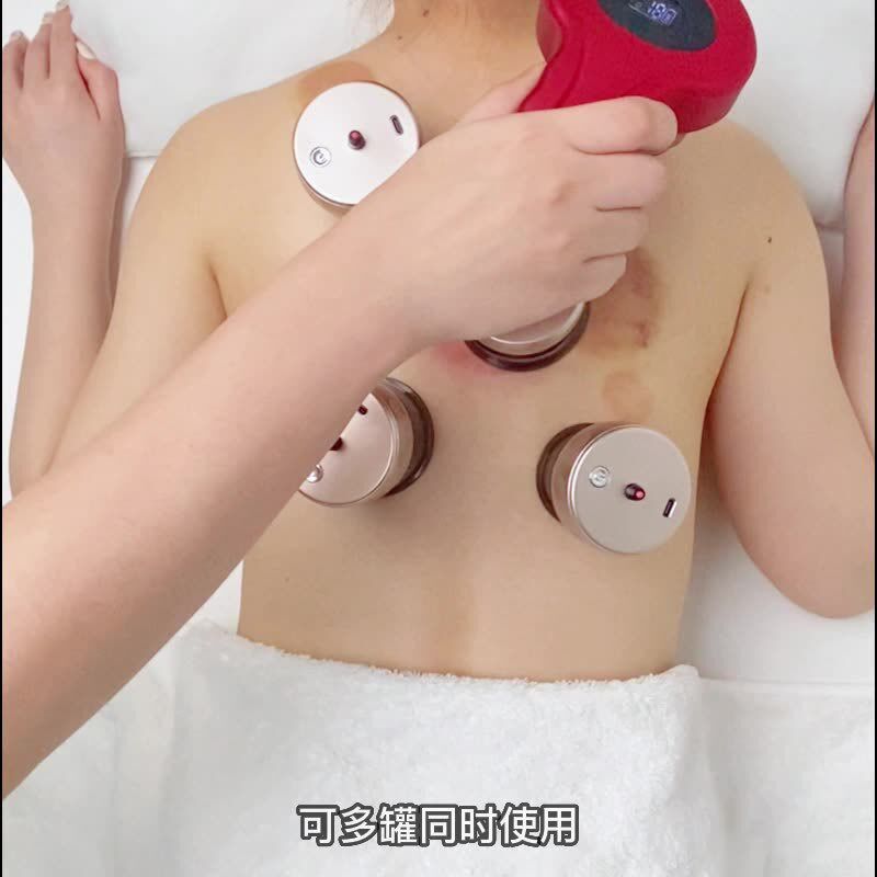 电动拔罐刮痧仪器经络刷智能真空走罐组合罐负压全身疏通按摩神器