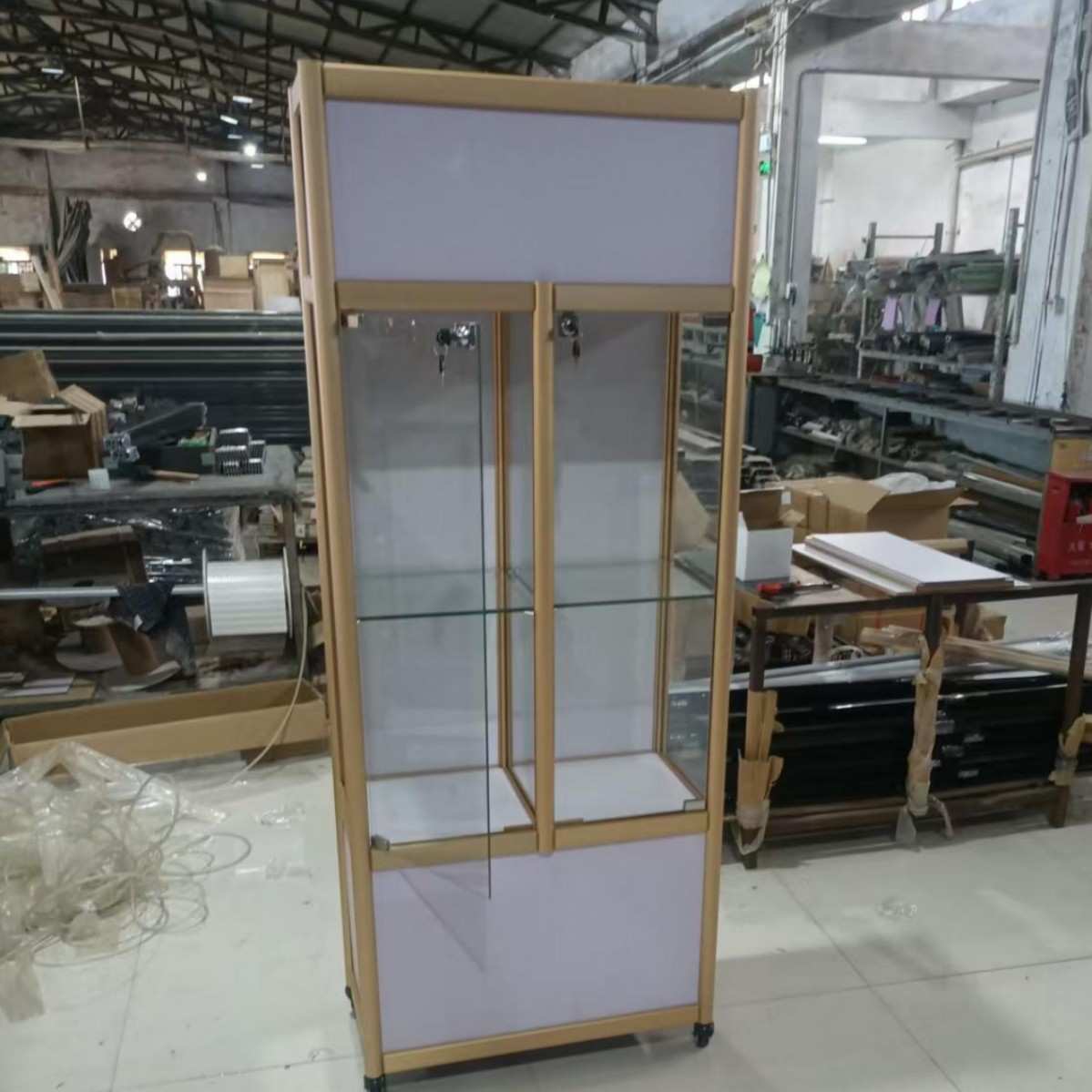 东莞深圳展柜现货展示柜样品精品玻璃陈列铝合金五金店展示柜