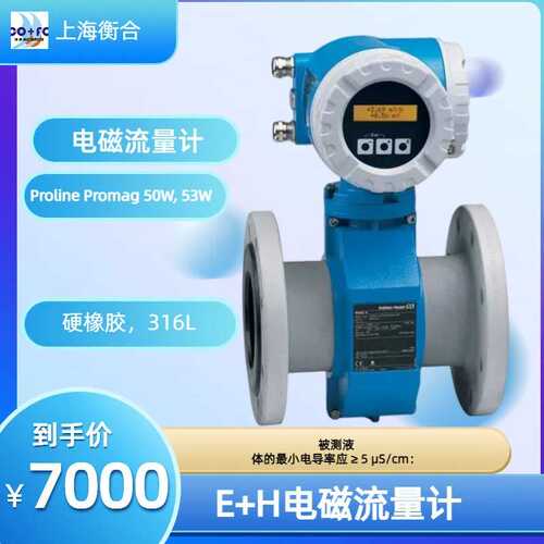 Endress Hauser50W80-HC0A1AA0AAAW水污水电磁流量计硬橡胶0.5%