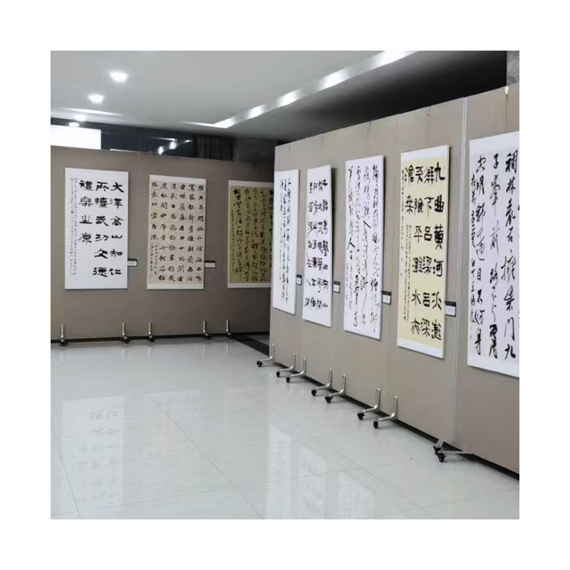 活动中心亚麻布展板博物光馆z折叠隔断展览墙移动无缝展板墙