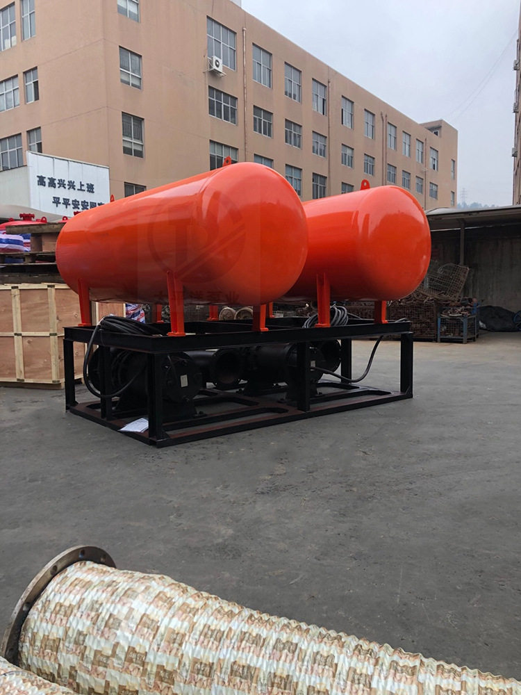 防洪工程浮筒式潜水泵 应急排水 大型水渠 洪涝 汛期抽水 太平洋
