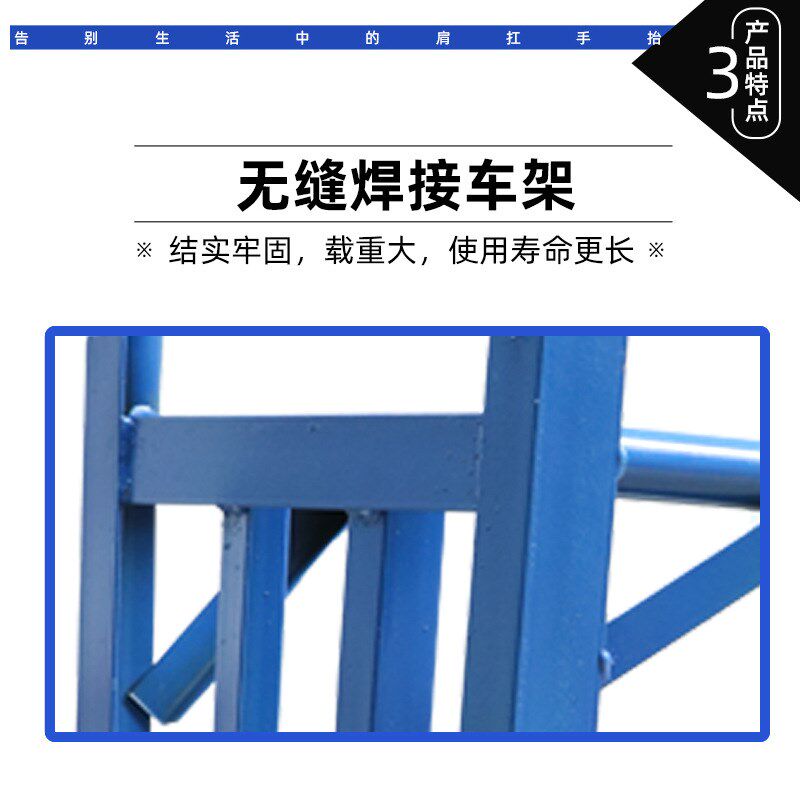 重型角铁老虎车加厚两轮小推车物流车运货车搬运车手推车重型推车