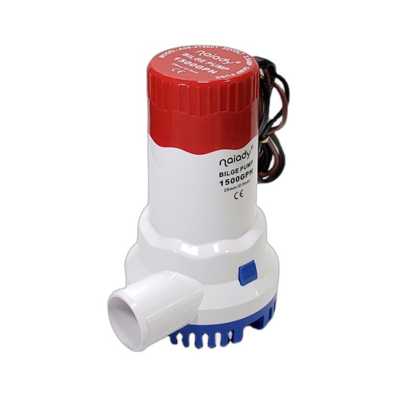 新款海水泵直销12V直流微型水泵船用排污水舱底潜水泵1500GPH套装