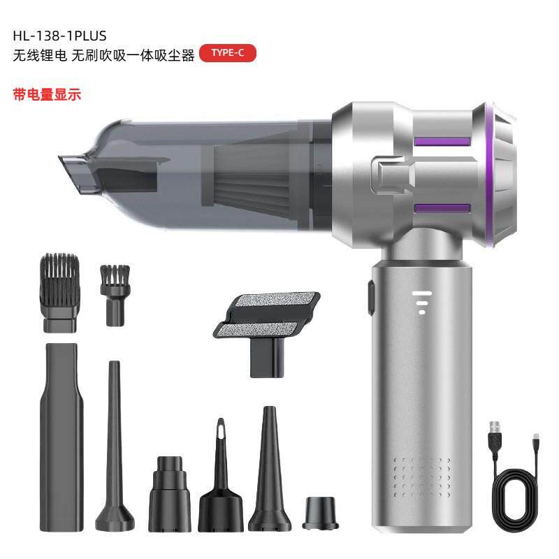 车载吸尘器手持折叠大功率吸吹一体吹尘机家用抽真空充气机跨境