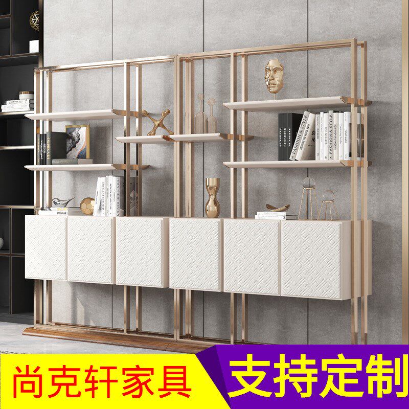 意式轻奢卧室书架客厅现代简约网红收纳置物架办公U室艺术创意书