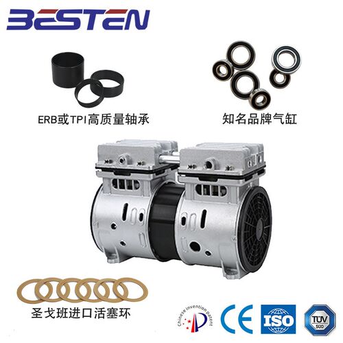 BST550AF静音实验室无u空油压机头工厂高品质更静更洁净AC220V