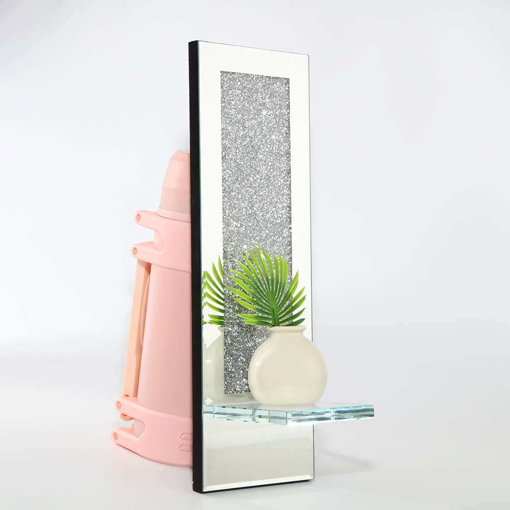 简约现代水晶玻璃镶钻挂式烛台水晶墙挂工艺品水晶家居装饰