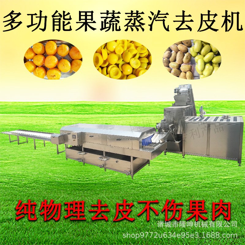 全自动不锈钢土豆去皮机 葡萄桃子蒸汽脱皮机 Q罐头薯条等去皮设