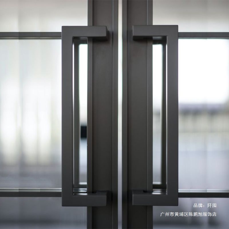 不锈钢方管双折弯对装拉手偏侧装铝合金玻璃木Q门拉手极简窄框把
