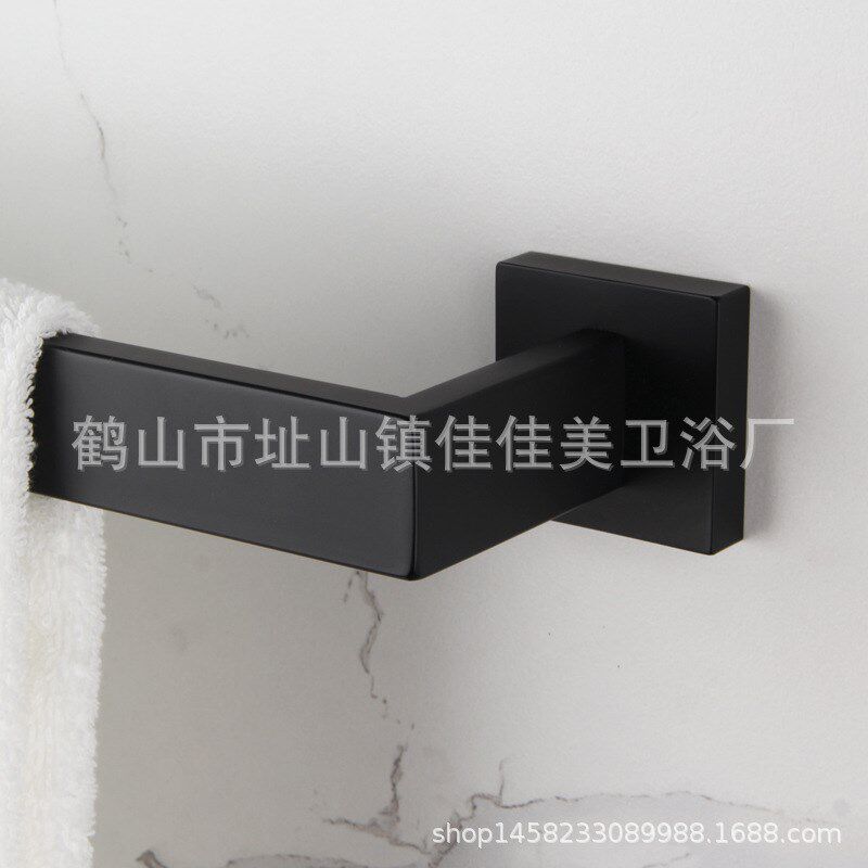 黑色厨卫挂件304不锈钢黑色挂件不锈钢浴室毛巾架毛巾杆毛巾架