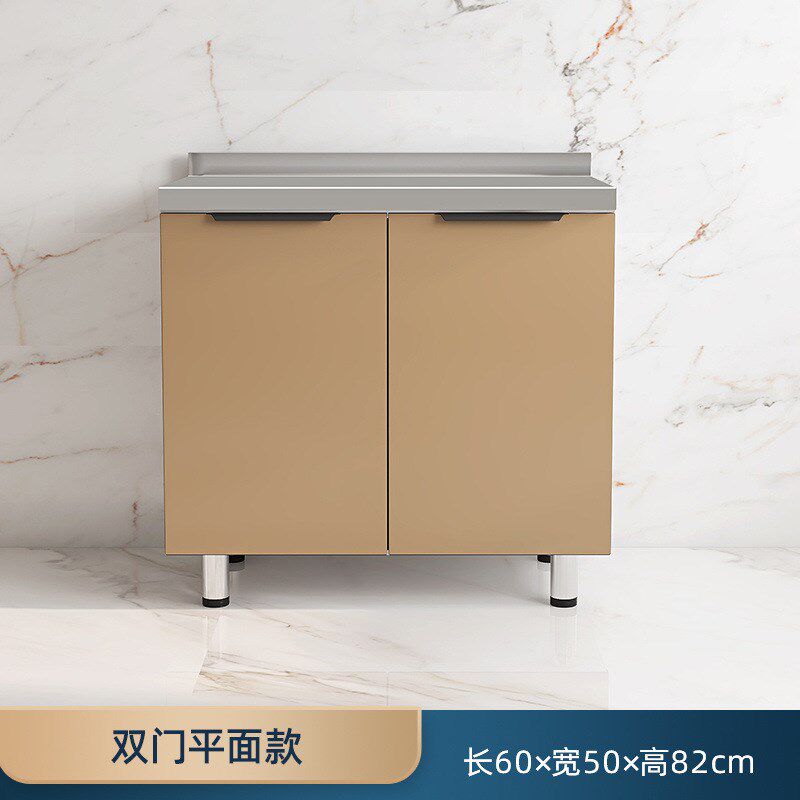 不锈钢橱柜灶台柜一体简易经济租房储物柜碗柜水柜家用厨房橱柜厂