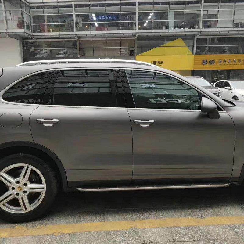 汽车哑光黑改色贴膜超亚黑磨砂黑车身膜整车改装外饰贴膜厂家