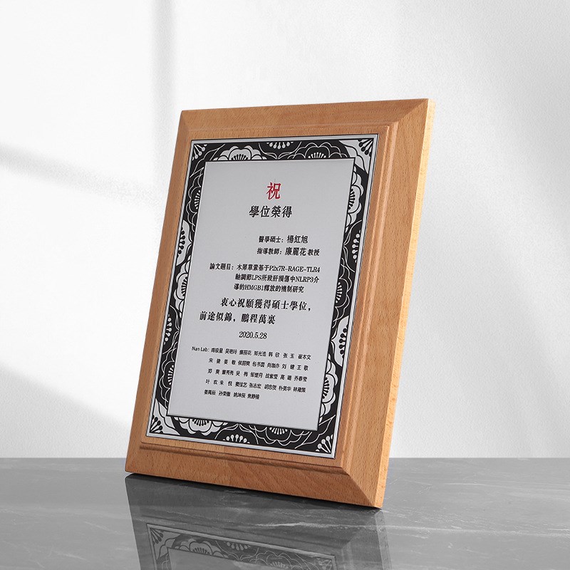 水晶创意实木奖杯公司年会颁奖木质榉木胡桃木奖牌摆件