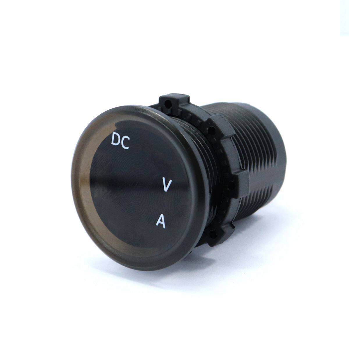 汽车仪表房车改装红色LED数显电压电流表二合一4.5-30V