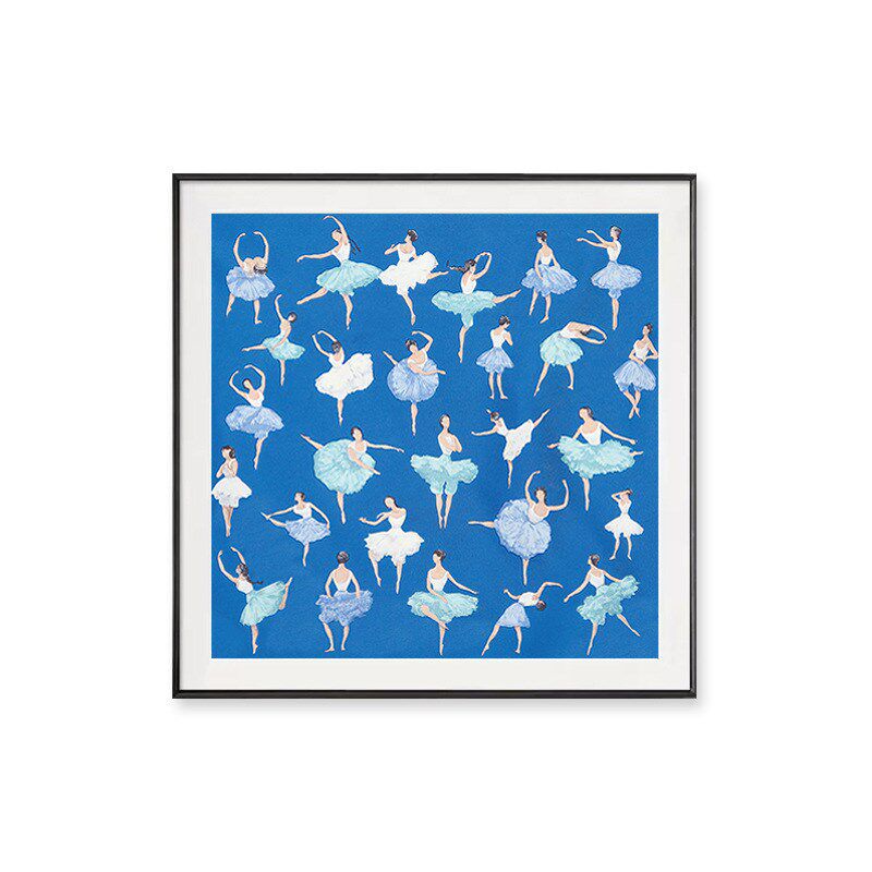 《芭蕾女孩》中古风克莱因复古客厅餐厅壁画小众卧室轻奢装饰画
