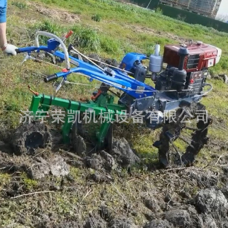 农用手扶座椅耕耘机 圆盘犁地水田轮151手扶拖拉机播种起垄旋耕机