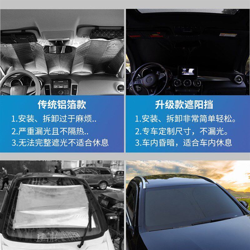 汽车用遮阳板遮阳帘防晒隔热布遮阳挡车前挡风玻璃罩车载汽车用品